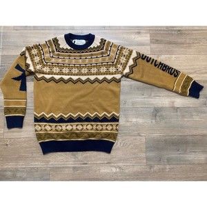 Dutch Bros Nordic Christmas Snowflake Mens Small Crewneck Pullover Sweater